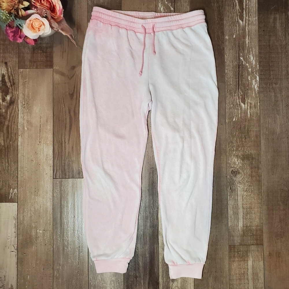 Forever 21 Light Pink Fleece-Lined Joggers Women's Size Large
